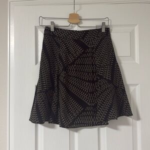 NWT j.Crew black patterned skirt